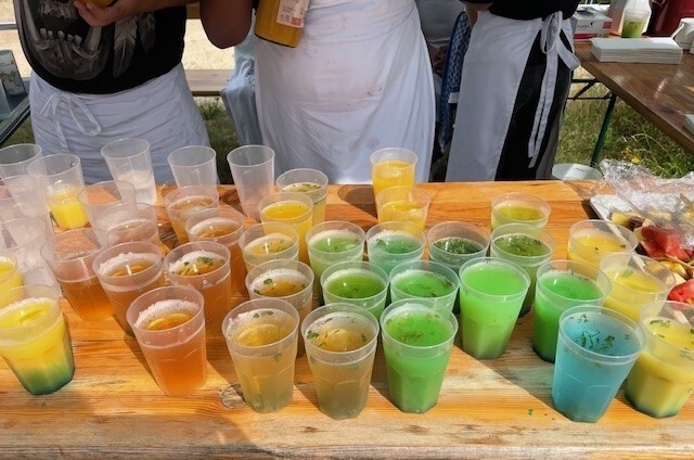 Viele verschiedene alkoholfreie Coctails stehen an der Bar für alle bereit.