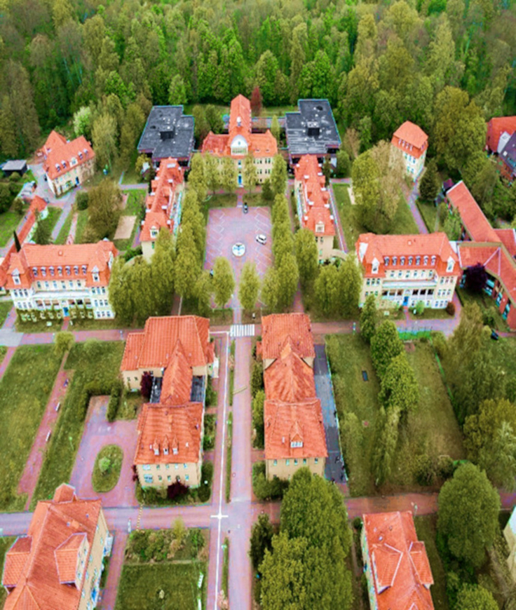 Luftaufnahme vom Gelände des LBZB