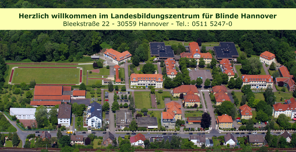 Luftbildaufnahme von dem Gelände des LBZB